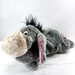 Walt Disney Floppy Removal Tail Eeyore Stuffed Animal Plush Disneyland 16” Large